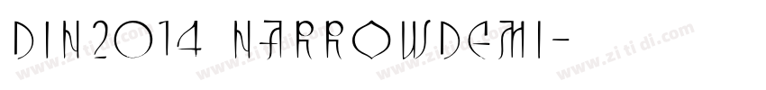 DIN2014 NarrowDemi字体转换